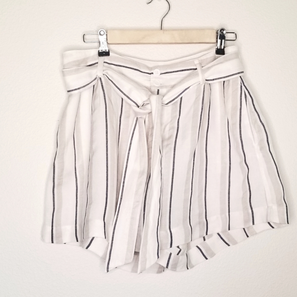 Rails White Striped Tie-Waist Shorts